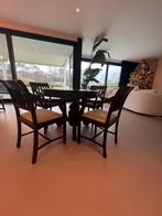 tafel met 4 stoelen, Huis en Inrichting, Ophalen, Gebruikt, Rond, Vier personen