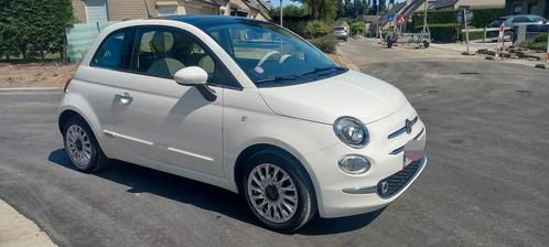 Fiat 500 < 35 000 km, Auto's, Fiat, Particulier, Benzine, Euro 6, Stadsauto, 3 deurs, Handgeschakeld, Wit, Beige, Leder en Stof