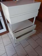 2 tables de nuit de qualité, 2 tiroirs chacune, 45 à 65 cm, Comme neuf, Enlèvement, 55 à 70 cm