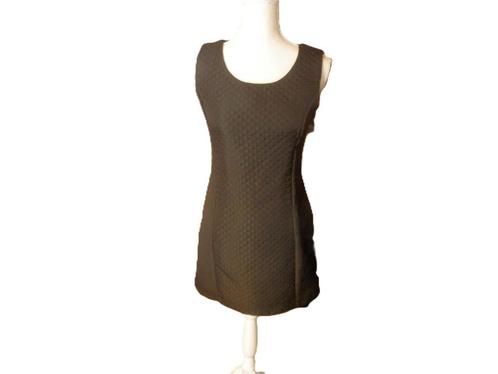 (63) -robe femme t. 36 noire - unika -, Kleding | Dames, Jurken, Zo goed als nieuw, Maat 36 (S), Zwart, Knielengte, Ophalen of Verzenden