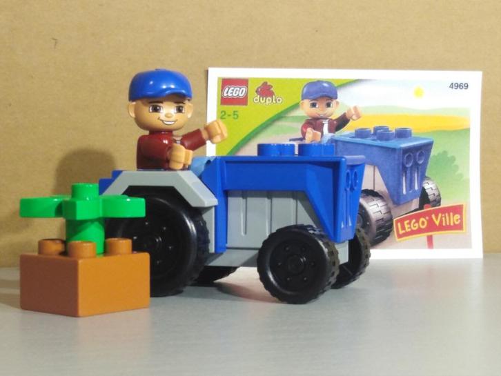 Lego Duplo 4969 - De boerderij - De leuke tractor - 2007, Kinderen en Baby's, Speelgoed | Duplo en Lego, Zo goed als nieuw, Duplo