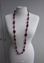 Lange rode kralenketting, Handtassen en Accessoires, Kettingen, Ophalen of Verzenden, Zo goed als nieuw, Rood, Kunststof