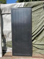 Zwarte Houten Deur, Ophalen, 80 tot 100 cm, 200 tot 215 cm, Vouwdeur