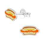 Boucles d'oreilles enfant argent 925 hot dog, Enlèvement ou Envoi, Neuf, Boucles d'oreilles