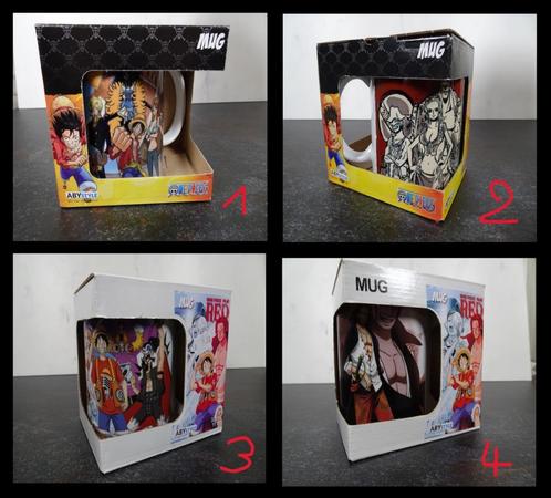4 verschillende "One Piece" mug (koffietassen), Verzamelen, Film en Tv, Nieuw, Tv, Gebruiksvoorwerp, Ophalen of Verzenden