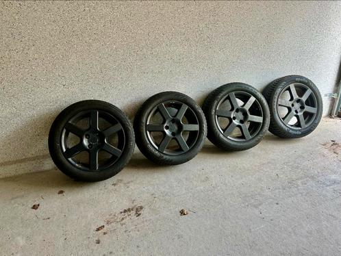 Set Alu velgen 4x100 in 16 inch met Winterbanden, Auto-onderdelen, Banden en Velgen, Velg(en), Winterbanden, 16 inch, 195 mm, Personenwagen