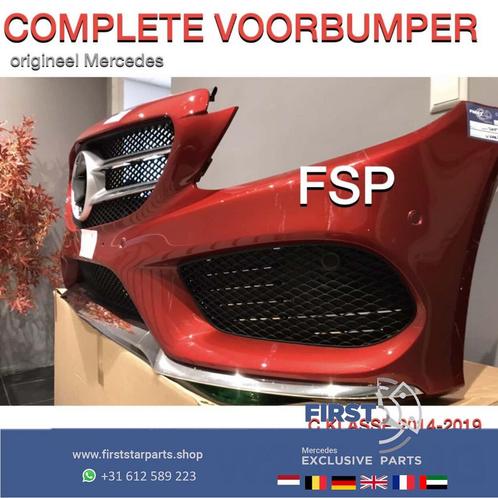 W205 C205 AMG LINE VOORBUMPER COMPLEET Mercedes C Klasse ROO, Auto-onderdelen, Carrosserie, Bumper, Mercedes-Benz, Voor, Gebruikt