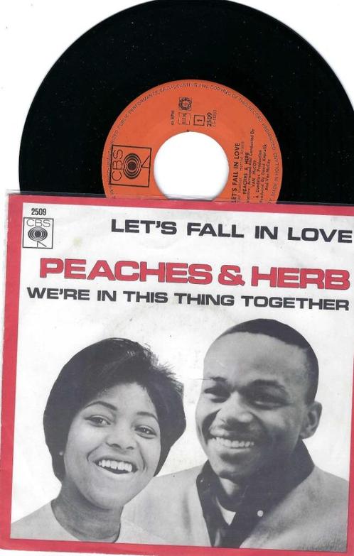 Soul 45: Peaches & Herb – Let's Fall In Love, Cd's en Dvd's, Vinyl Singles, Zo goed als nieuw, Single, R&B en Soul, 7 inch, Ophalen of Verzenden