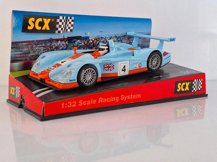 SCX Audi R8 Gulf 1/32 61000, Kinderen en Baby's, Speelgoed | Racebanen, Nieuw, Racebaan, Elektrisch, Overige merken, Verzenden