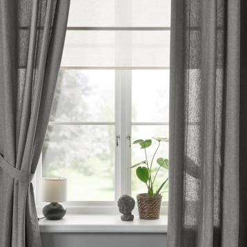 Ikea Lenda x3 donkergrijze gordijnen beschikbaar voor biedingen