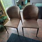 2 mooie velvet taupe kleur stoelen, Huis en Inrichting, Stoelen, Ophalen of Verzenden, Zo goed als nieuw