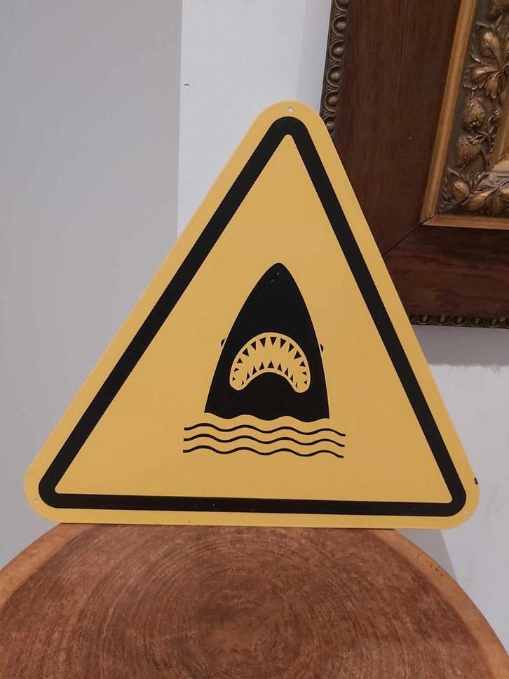 Planche en métal requin, Collections, Marques & Objets publicitaires, Enlèvement ou Envoi