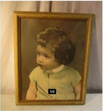 Beau cadre photo antique en bois doré - 45x35/40x30, Enlèvement ou Envoi, Comme neuf