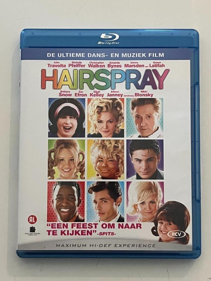 Hairspray - Blu-ray (John Travolta, Christopher Walken,...), Cd's en Dvd's, Blu-ray, Gebruikt, Muziek en Concerten, Ophalen of Verzenden