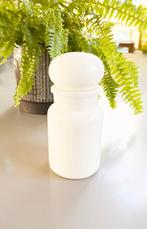 Vintage wit glazen voorraadpot 80s, Huis en Inrichting, Gebruikt, Overige typen, Ophalen of Verzenden, Glas