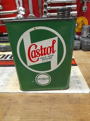 oude lege oliekan castrol castrolite sae20 beschikbaar voor biedingen