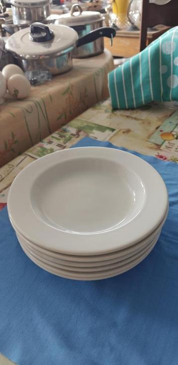 Assiettes blanches profondes Thomas Germany 6 pièces, Uni, Assiettes(s), Enlèvement ou Envoi, Comme neuf