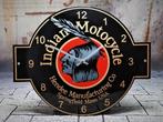 Indian motocycle emaillen klok garage decoratie klokken, Verzamelen, Merken en Reclamevoorwerpen, Ophalen of Verzenden, Zo goed als nieuw