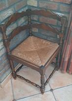 Chaise de coin en chêne et paille impeccable, Antiquités & Art, Enlèvement ou Envoi