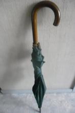 Paraplu met houten handgrip., Handtassen en Accessoires, Paraplu's, Nieuw, Blauw, Ophalen