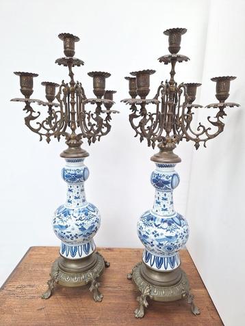 Deux magnifiques chandeliers du XIXe siècle | Boch frères disponible aux enchères