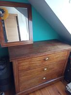 Houten commode met spiegel, Gebruikt, Ophalen