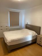 Lit boxspring, Huis en Inrichting, Slaapkamer | Boxsprings, Ophalen, Gebruikt, Eenpersoons, Beige