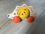 Houten trekspeelgoed egel met rammelend balletje, Ophalen, Zo goed als nieuw, Duw- of Trekspeelgoed