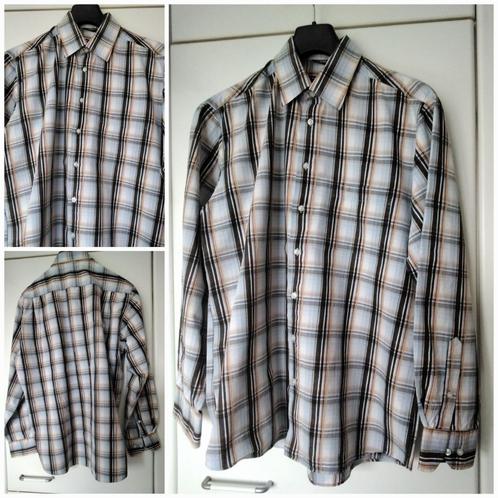 LIVERGY katoenen shirt met lange mouwen voor heren, maat L., Kleding | Heren, Overhemden, Zo goed als nieuw, Halswijdte 41/42 (L)