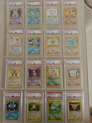 Pokémon base PSA 9 holo set beschikbaar voor biedingen