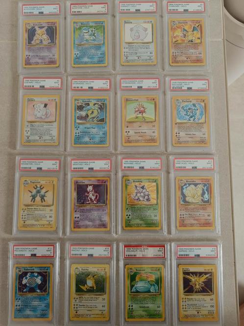 Pokémon base PSA 9 holo set, Hobby en Vrije tijd, Verzamelkaartspellen | Pokémon, Zo goed als nieuw, Losse kaart, Foil, Ophalen of Verzenden