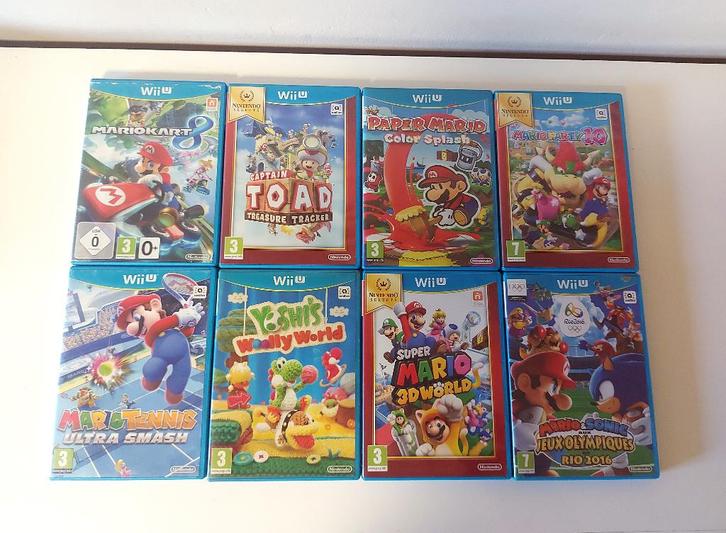 8 Nintendo Wii U-spellen, Games en Spelcomputers, Games | Nintendo Wii, Gebruikt, Avontuur en Actie, 3 spelers of meer, Vanaf 3 jaar