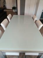 Eettafel met 8 stoelen, Huis en Inrichting, Tafels | Eettafels, Ophalen, Gebruikt, 200 cm of meer, 50 tot 100 cm