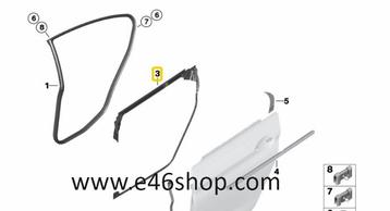 DEURRUBBER LINKS ACHTER BMW F06 GRAND COUPE OE 51357275319 beschikbaar voor biedingen