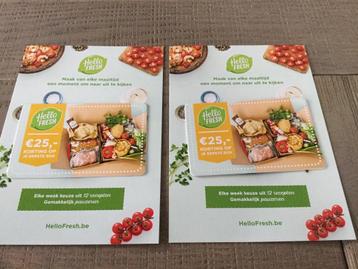 Kortingsbon Hello Fresh 25 euro, Tickets en Kaartjes, Kortingen en Cadeaubonnen, Kortingsbon