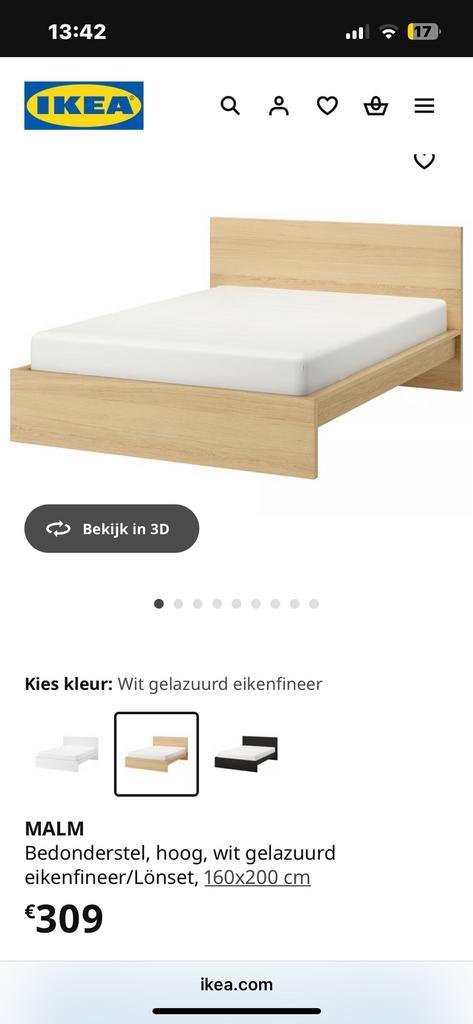 Bedframe Ikea te koop, Huis en Inrichting, Slaapkamer | Bedden, Zo goed als nieuw, Ophalen