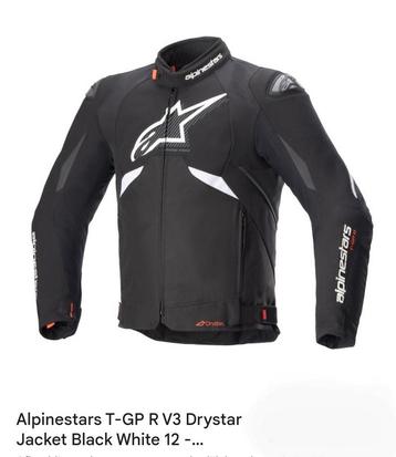 ALPINESTARS T-GP R V3 Drystar Jacket Zwart-Wit  