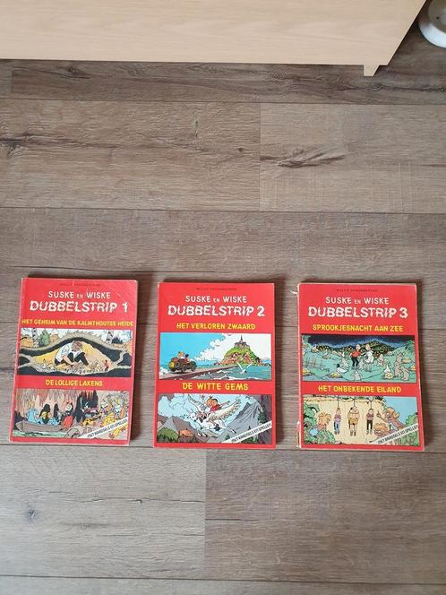 3 bandes dessinées Suske et Wiske 'Dubbel Strip' (1986), Livres, BD, Comme neuf, Plusieurs BD, Enlèvement ou Envoi