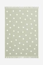 Katoenen tapijt met getuft stippendessin, Huis en Inrichting, Stoffering | Tapijten en Vloerkleden, 200 cm of meer, Nieuw, Groen