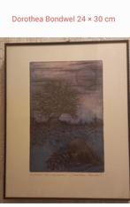 2 kleine schilderijen/kaders Dorothea Bondwel, Minder dan 50 cm, Ophalen of Verzenden, Zo goed als nieuw, Schilderij