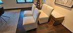 4 witte eetkamerstoelen op wieltjes, Huis en Inrichting, Stoelen, Ophalen, Gebruikt