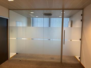 Glazen muur + deur, Porte intérieure, Verre, Enlèvement, Utilisé