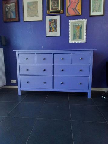 Commode Hauteur 96 cm   largeur 51,longueur 162  0475720057,, Mauve,avec vernis à paillettes, Enlèvement, Utilisé, Avec tiroir(s)