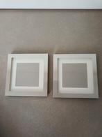 2 zilveren vierkante kaders 16 x 16 cm, Minder dan 50 cm, Metaal of Aluminium, Ophalen of Verzenden, Zo goed als nieuw
