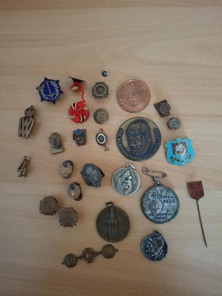 Bonte verzameling van pins meestal militaire oorsprong, Verzamelen, Speldjes, Pins en Buttons, Zo goed als nieuw, Speldje of Pin