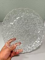 Groot antiek Vintage glazen bord serveer-schaal glas 28cm, Antiek en Kunst, Ophalen of Verzenden