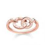 Verguld roze gouden ring Thomas Sabo, Or, Rose, Avec strass, Femme