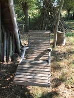 2 LIGSTOELEN TEAK, Tuin en Terras, Tuinstoelen, Ophalen, Gebruikt, Teakhout, Stapelbaar