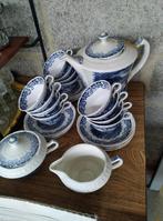 Delfts blauw koffieservies 12 pers. Volledig!, Ophalen, Zo goed als nieuw, Boerenbont, Porselein