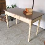 Stevige landelijke boerentafel met lade L 121 B 62 H 75, Huis en Inrichting, Ophalen, Gebruikt, 100 tot 150 cm, 50 tot 100 cm